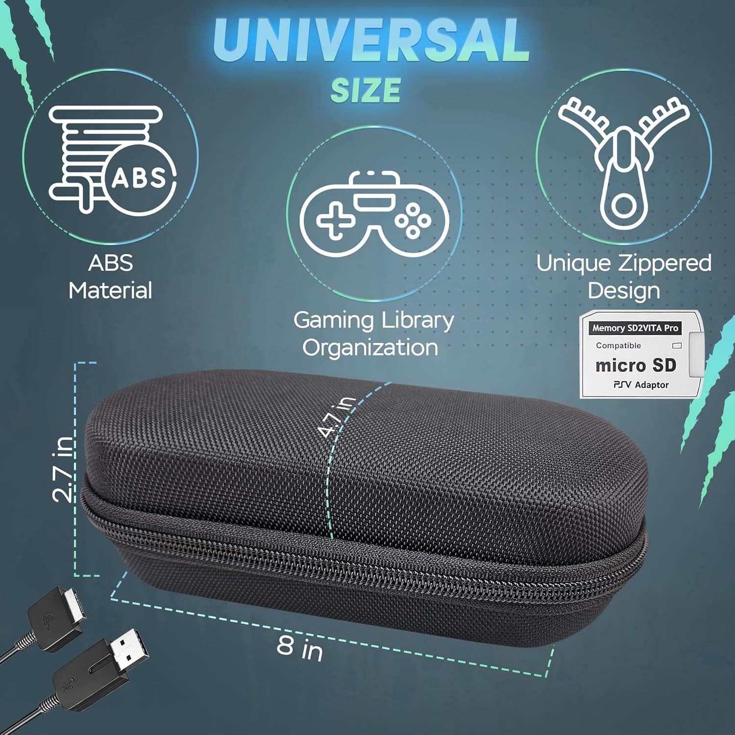 Comprehensive PS Vita 4-in-1 Protection Kit: Case, Chargers & Storage Solution