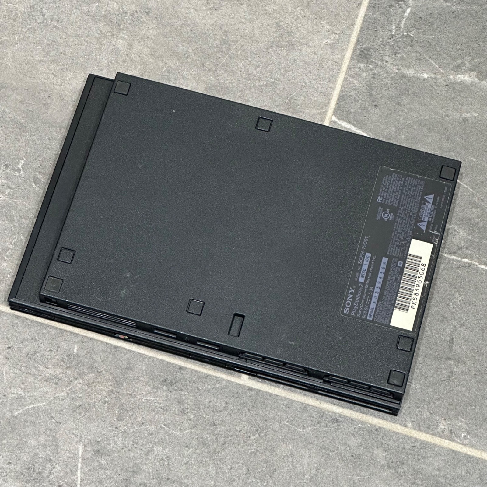 Sony PlayStation 2 Slim Line PS2 Console Charcoal Black SCPH-7001 Untested