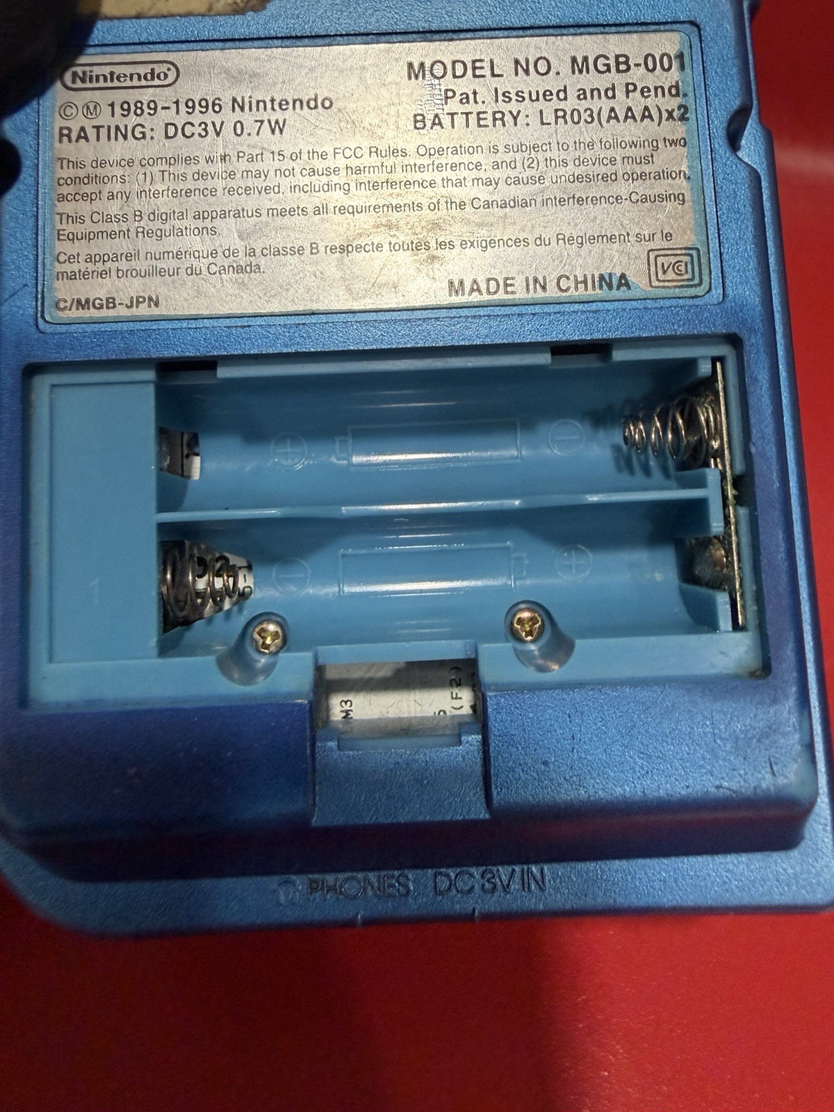 Nintendo Game Boy Pocket Ice Blue Handheld System MGB-001