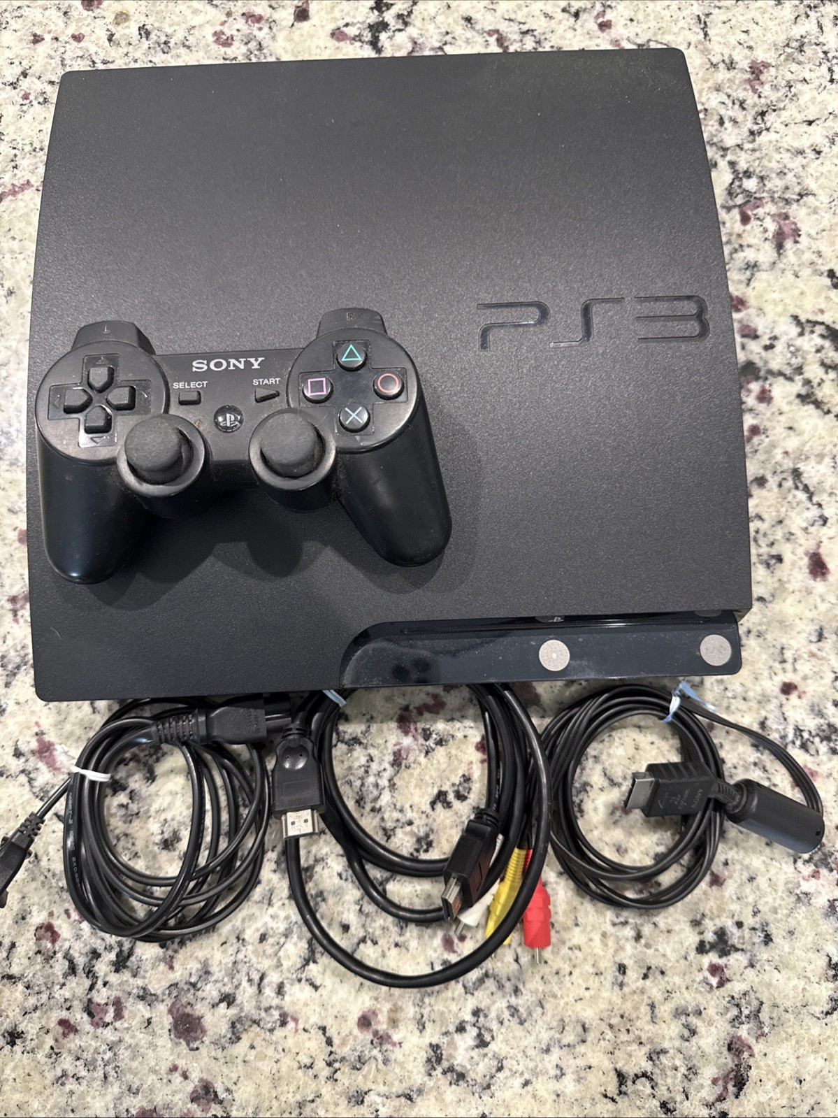 Sony Playstation 3 PS3 Slim CECH 2501A Console Bundle 160GB DUALSHOCK 3 UNTESTED