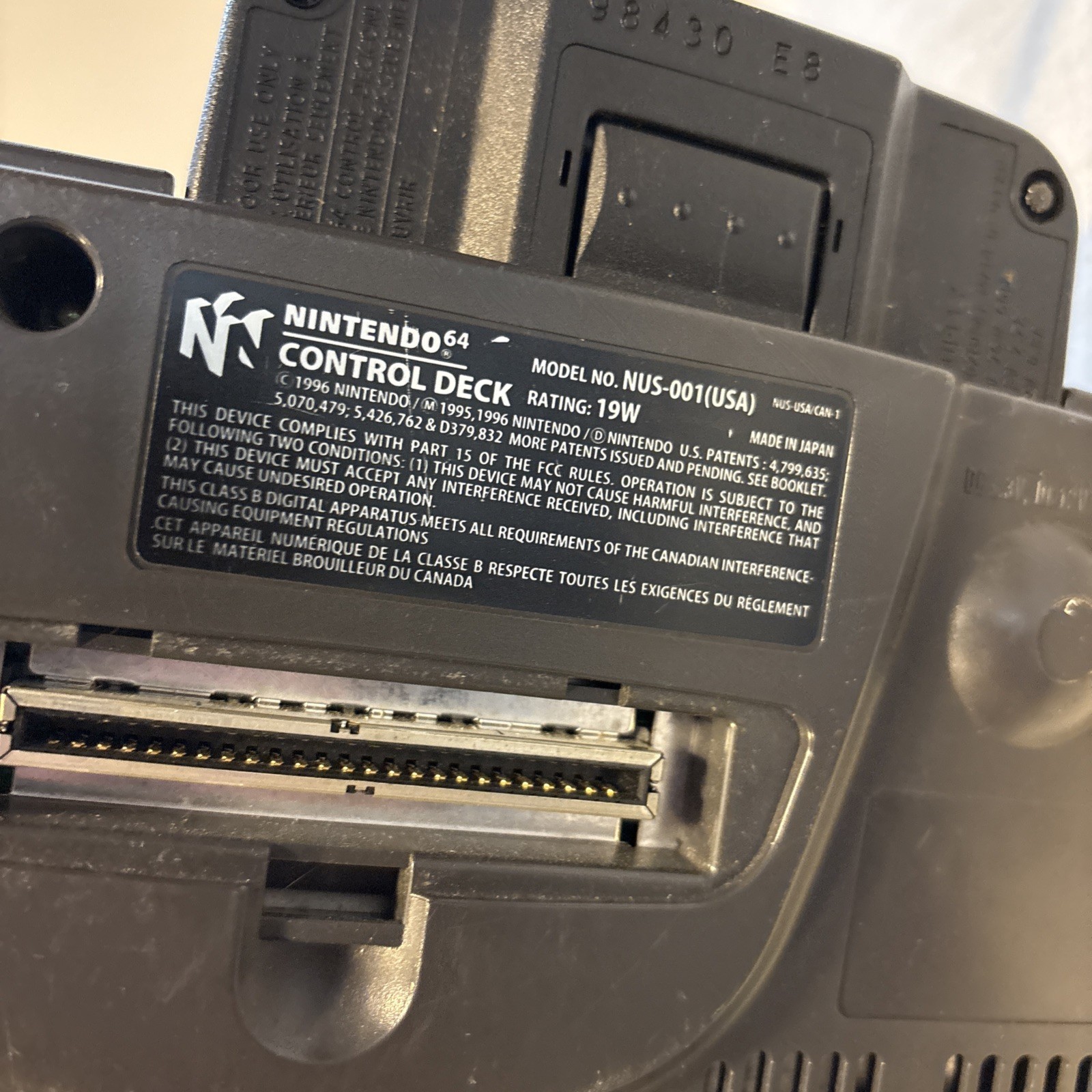 Nintendo 64 System – Home Console – Charcoal Gray – POWER CORD ONLY – TESTED!