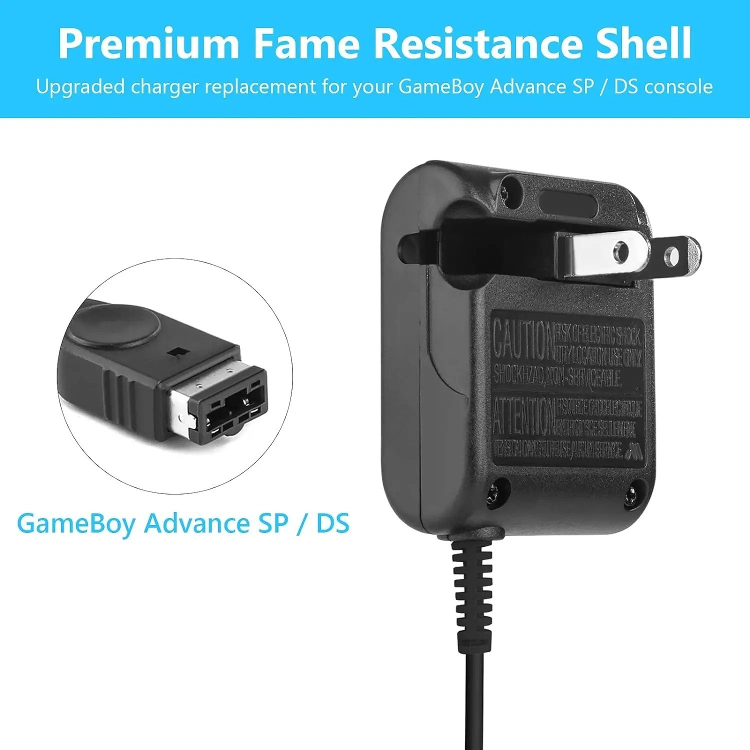GBA Charger Gameboy Advance SP AC Adapter Nintendo DS Console USB Power Cable