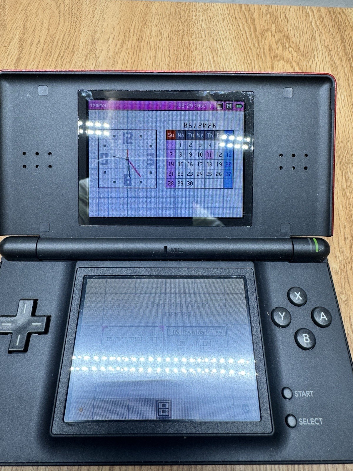 Crimson Red & Black Nintendo DS Lite W/ Charger – Tested Working