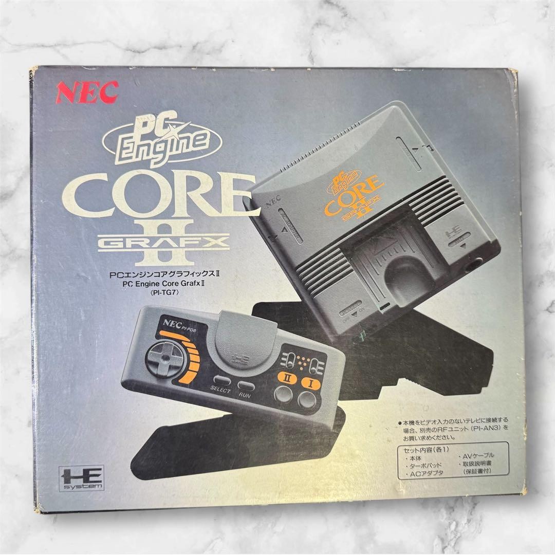NEC PC Engine CoreGrafx II PI-TG7 Console Complete in Box Tested Japan
