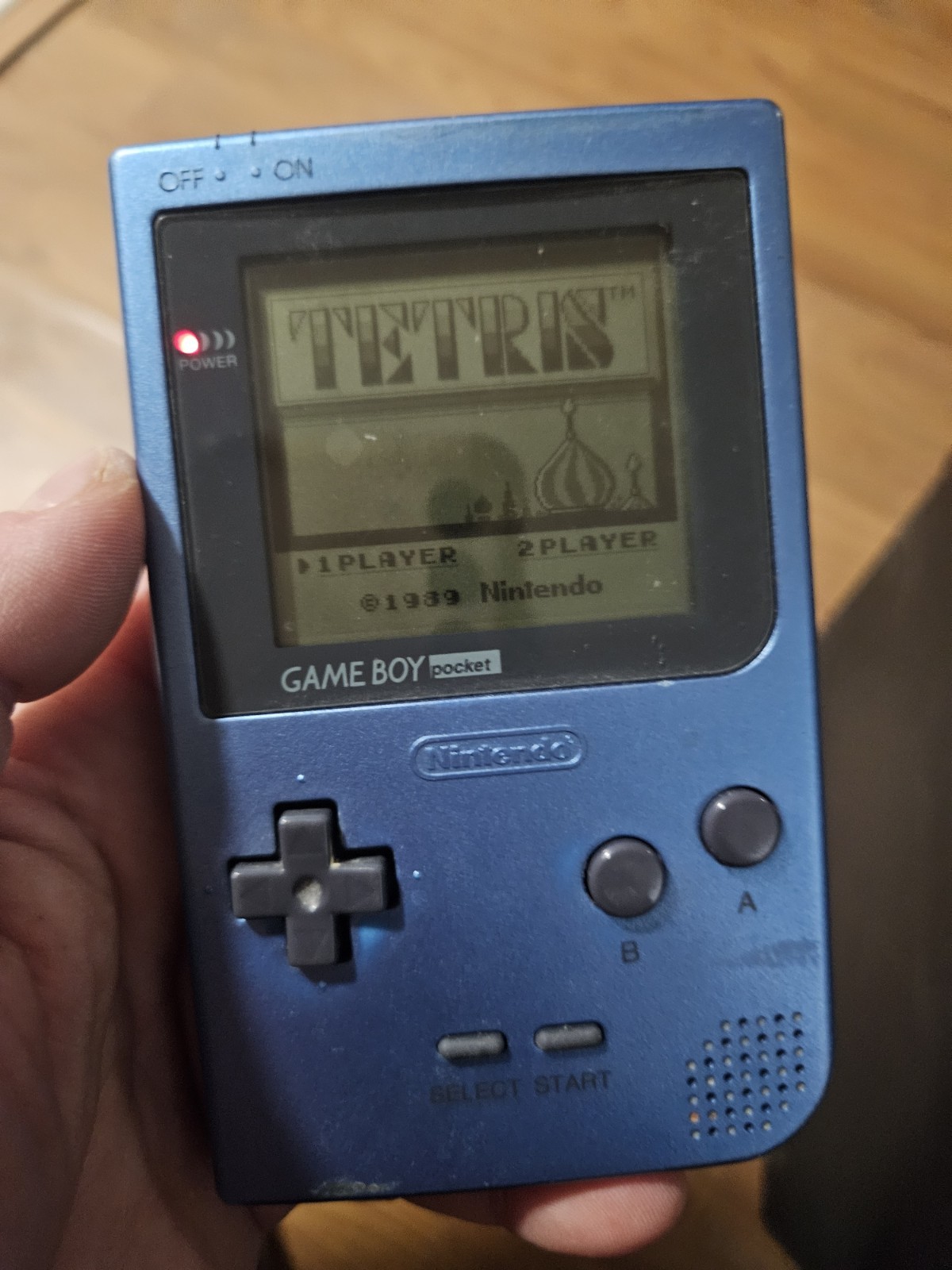 Nintendo Game Boy Pocket –Blue – Tested & Working- No Battery Cover- W/tetris
