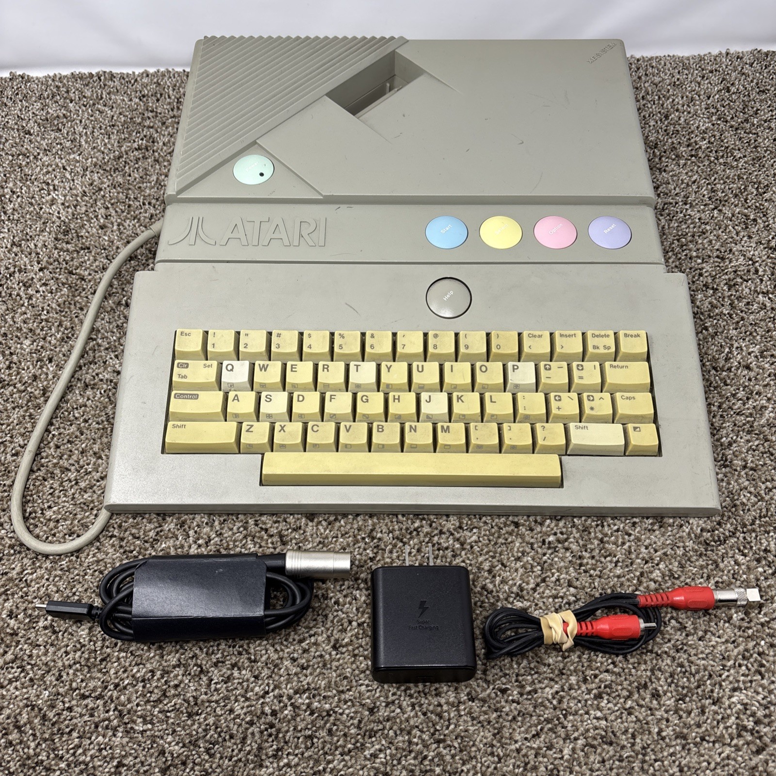 Atari XE Game Console Keyboard Game System Console Bundle Tested XEGS