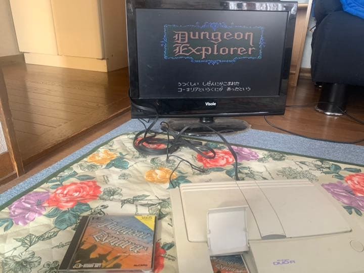 NEC PC Engine Duo-R Console Set Tested Twin Tap HORI Pad Used KA352