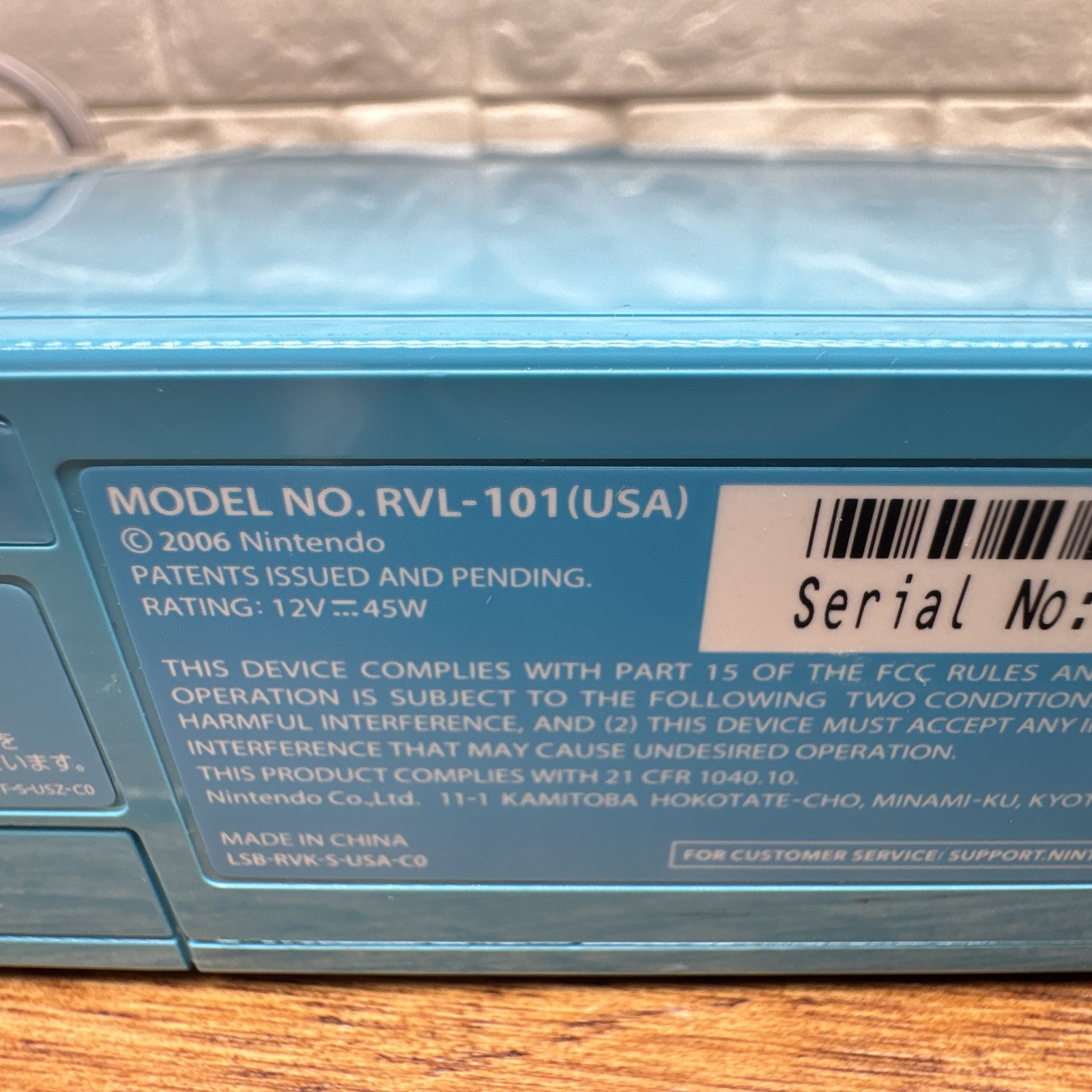 Nintendo Wii Video Game System Blue Console Bundle RVL-101 Tested Working