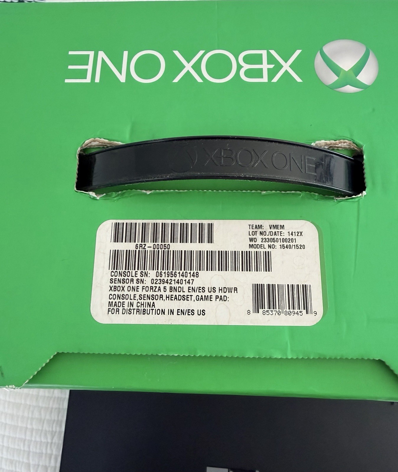 Microsoft Xbox One Model 1540 Black Console Only For Parts Or Repair