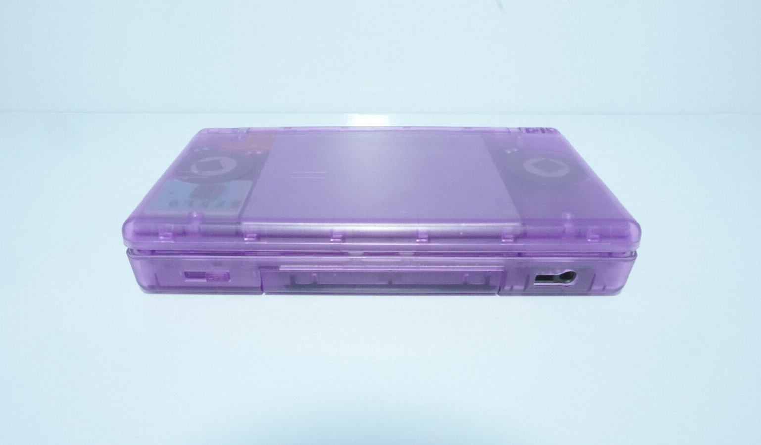 Nintendo DS Lite Transparent Clear Atomic Purple Handheld System with Charger