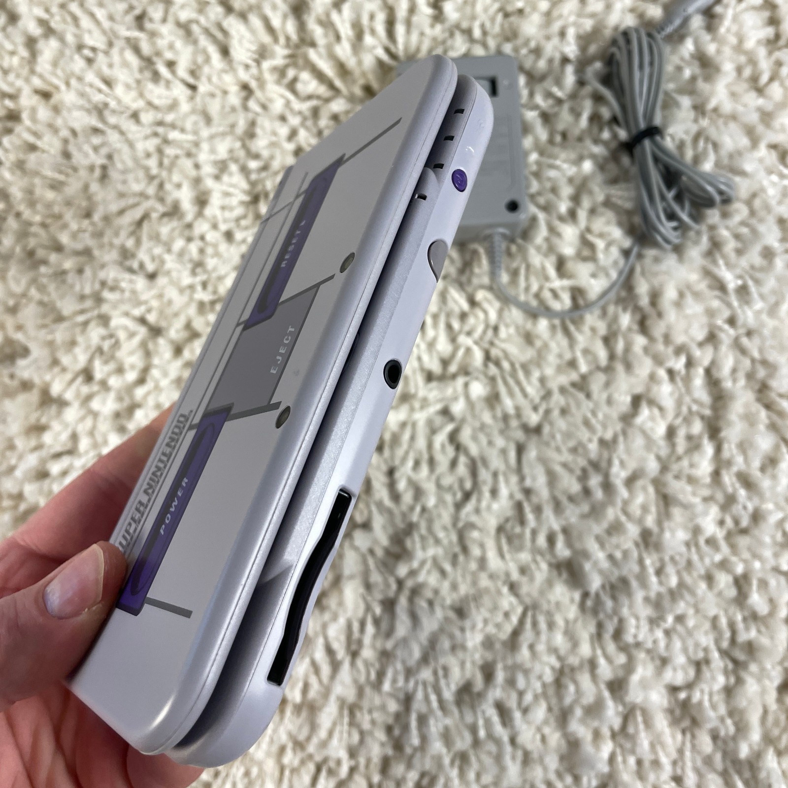 Nintendo New 3DS XL Super Nintendo SNES Edition Gray Purple NTSC RED-001 Tested