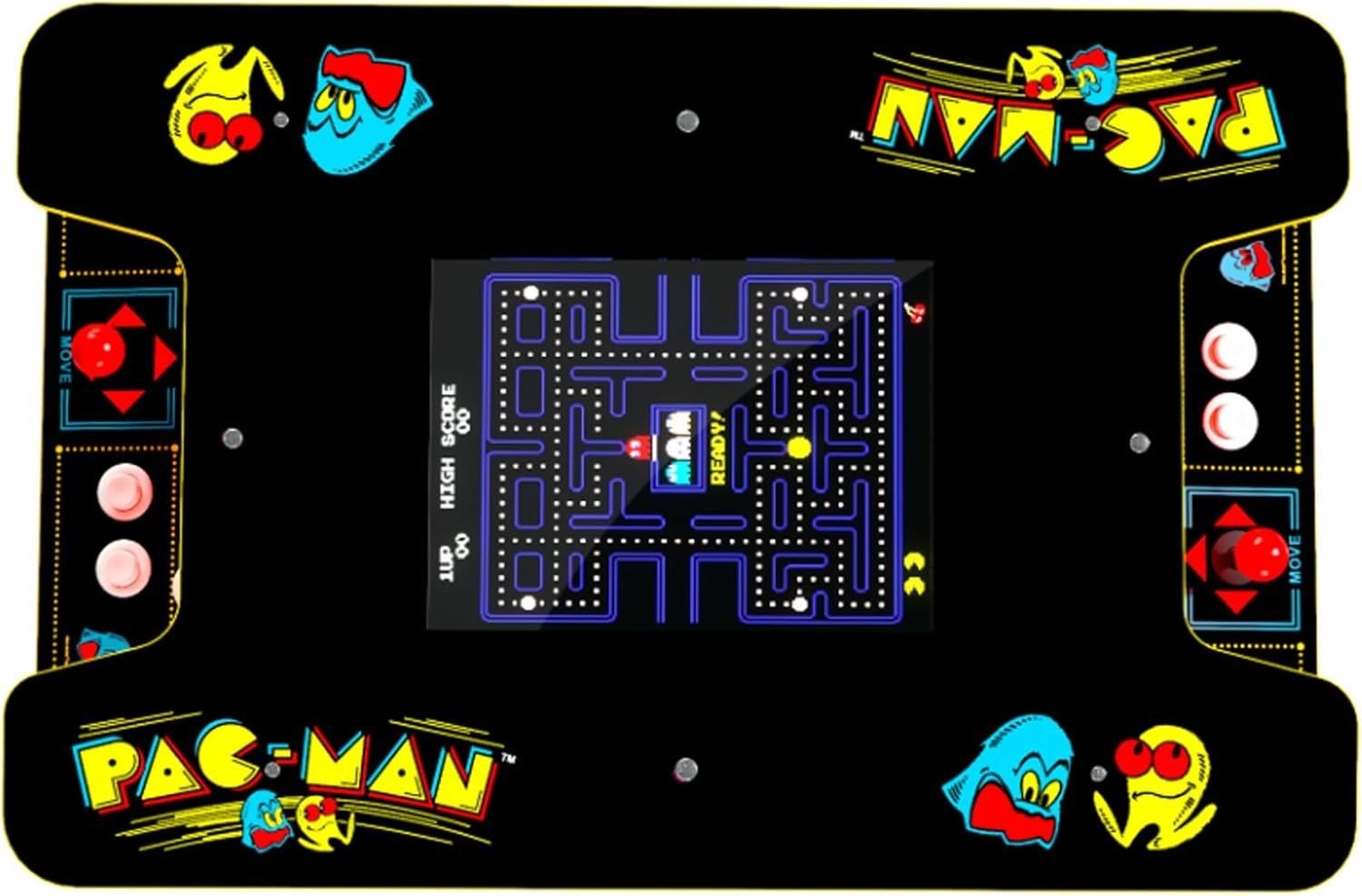 Brand New Arcade1Up Ms. Pac-Man Head-to-Head Arcade Table 12-in-1 17″ LCD A1U