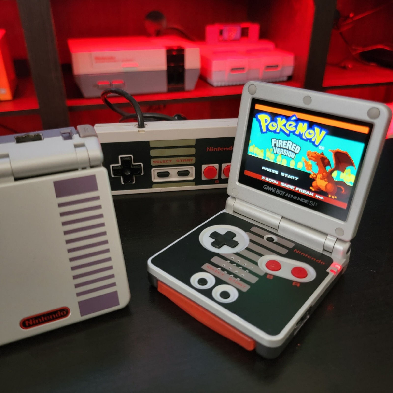 NES Edition Game Boy Advance SP GBA SP IPS Screen Mod Brightness Control AGS-101