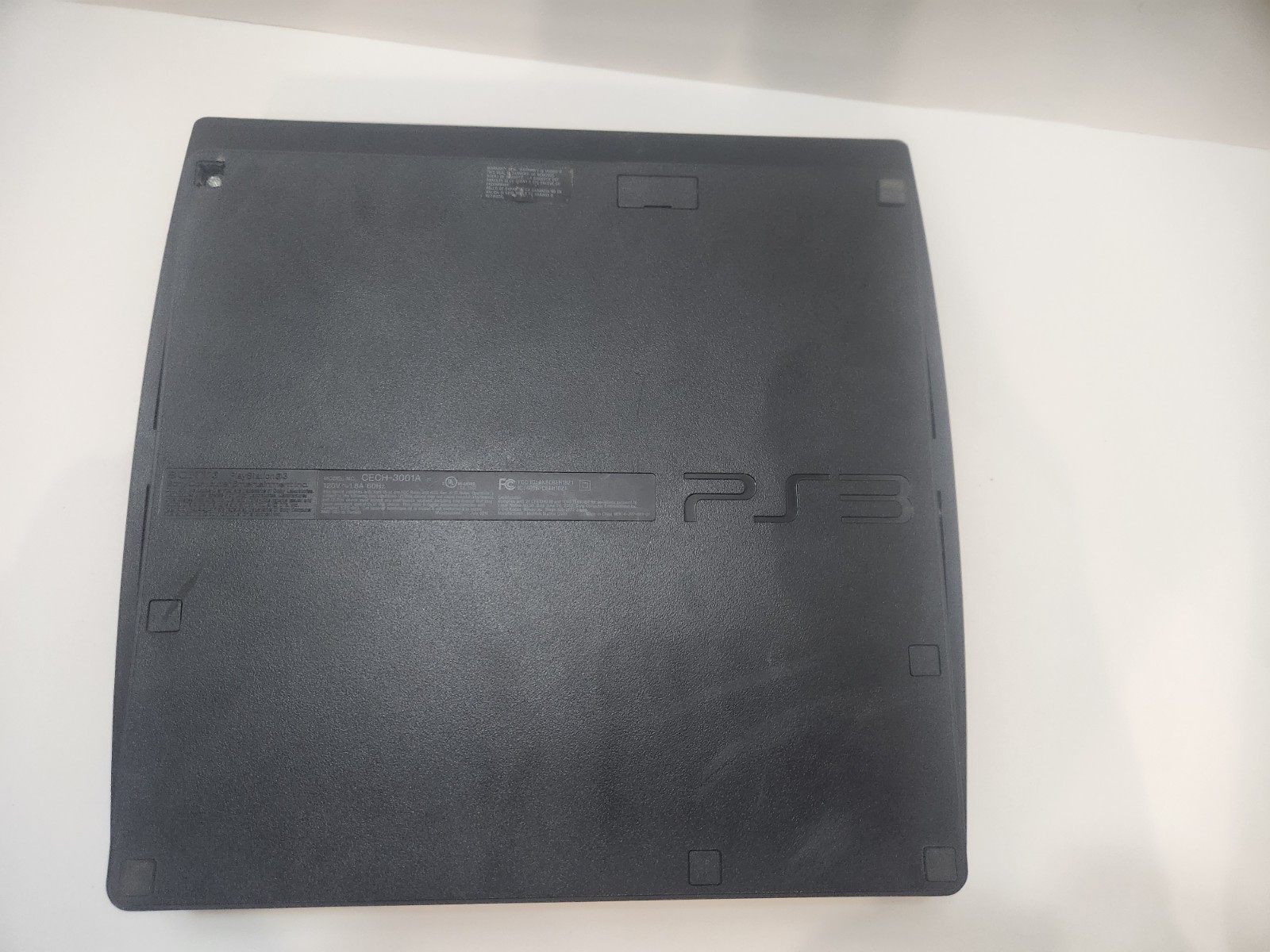 Sony PlayStation 3 PS3 Slim CECH-3001A Console Untested W/ Power Cord Turns On