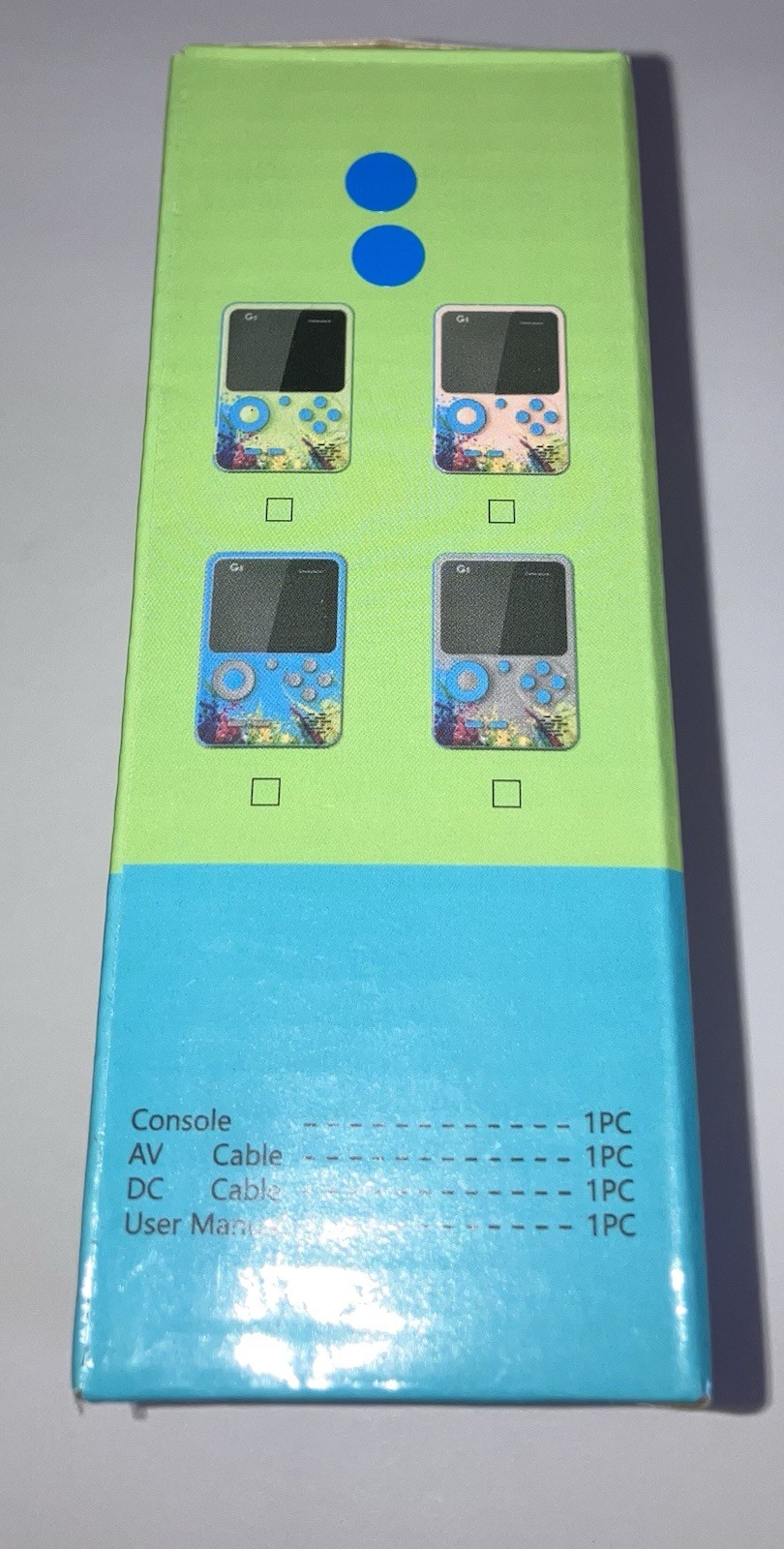 G5 Handheld Game Box Game Player 3″ Screen Blue TV Connect Capable New