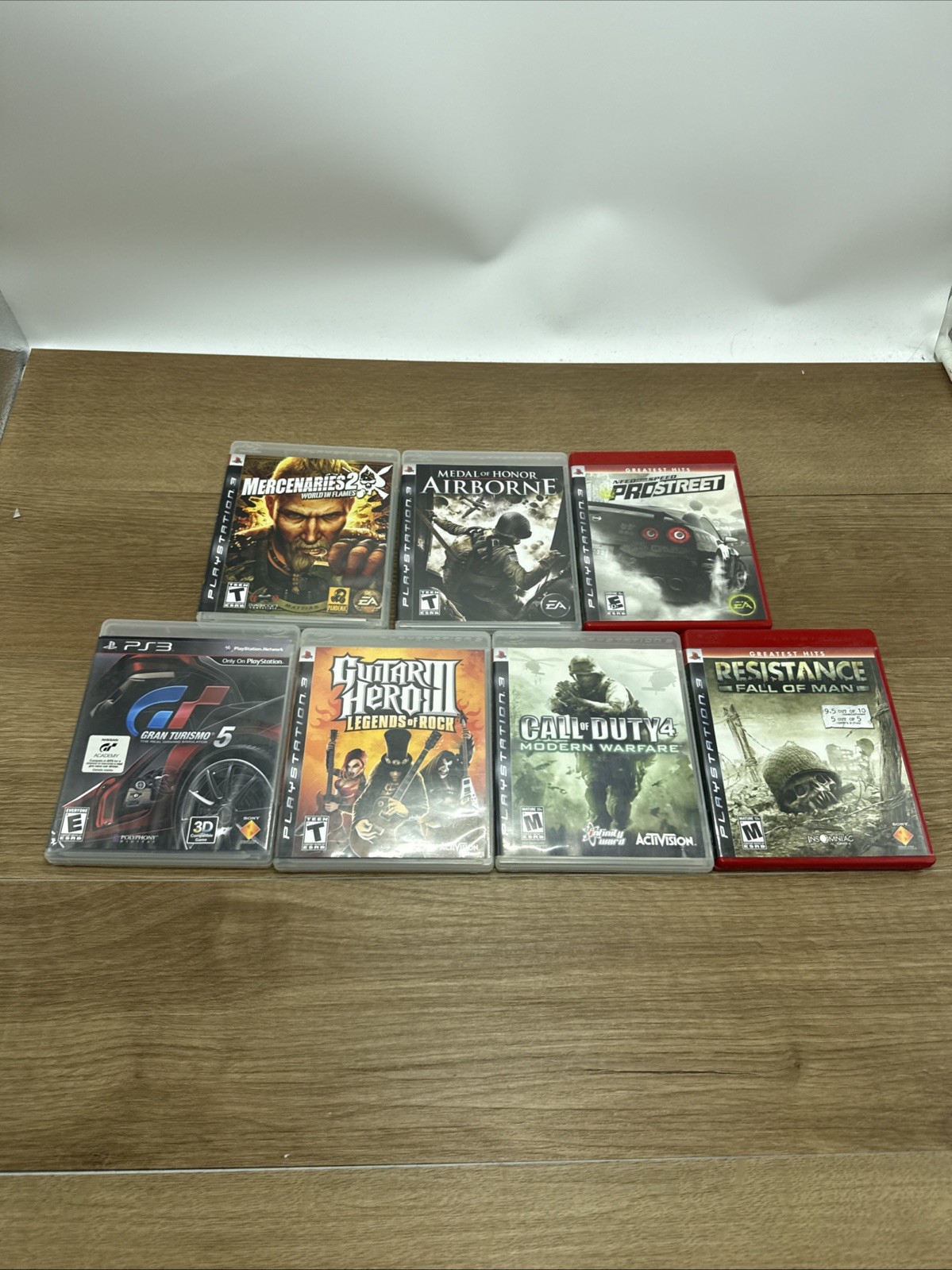 Sony PlayStation 3 Fat PS3 40GB Black Console2 Controllers 7 Games CECHG01