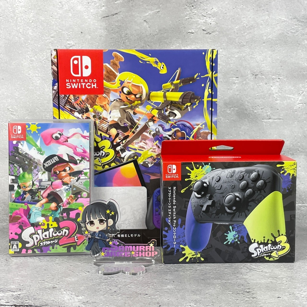 Nintendo Switch OLED Model Splatoon 3 Edition Console with Game + Pro Controller