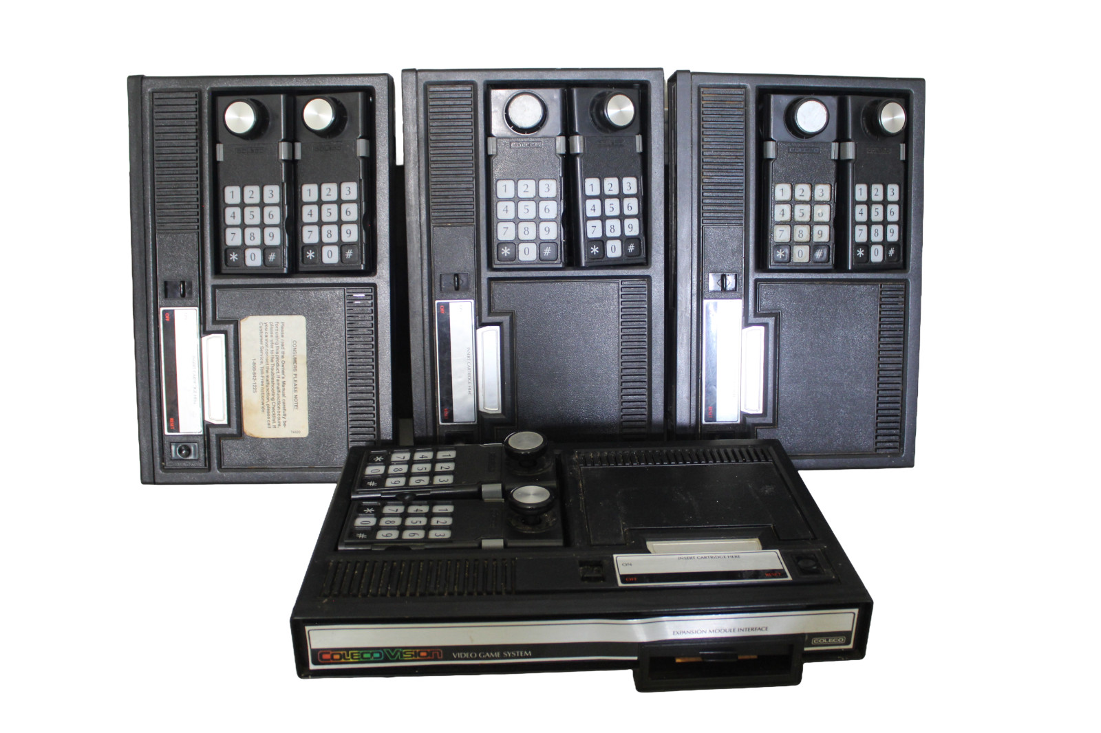 Vintage ColecoVision Console Lot with Expansion Module 1 and 2 UNTESTED