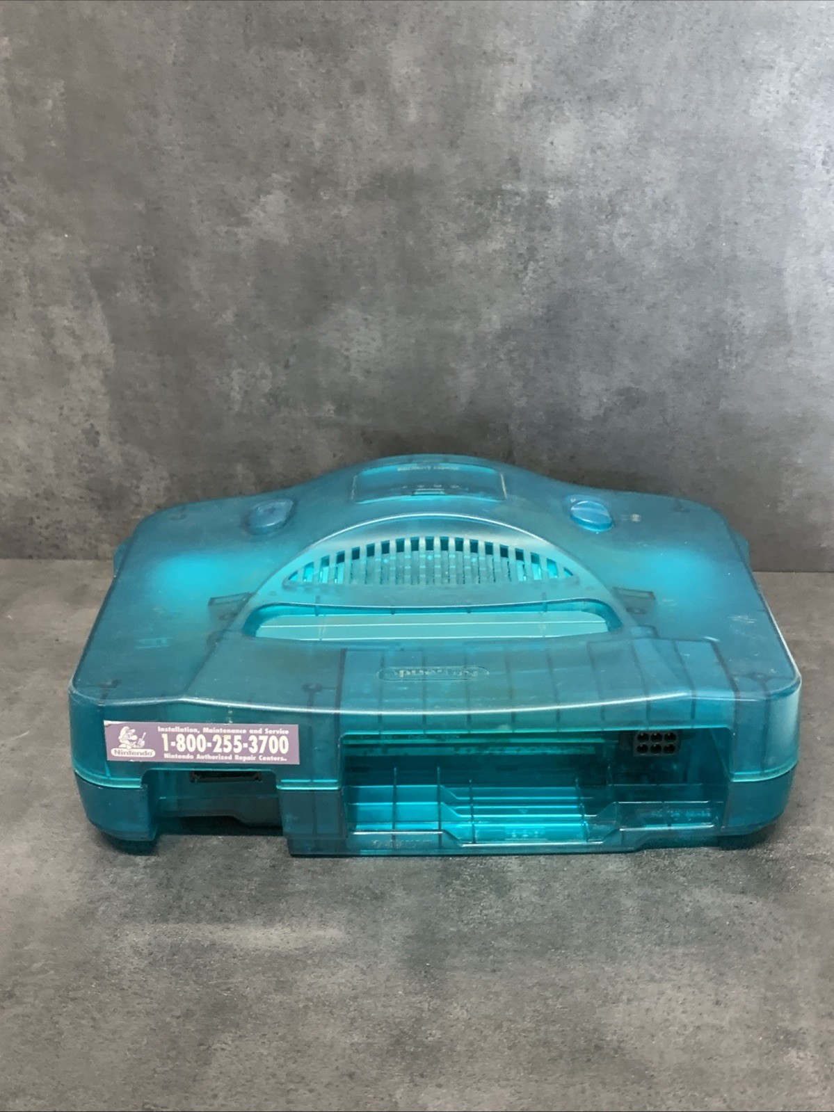 Nintendo 64 Funtastic Ice Blue Console Only RESET BUTTON DOES NOT WORK Read N64