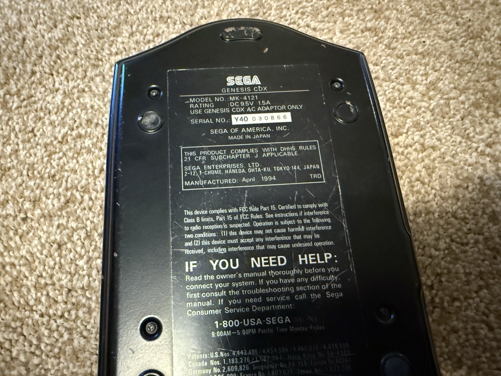 Sega Genesis CDX Console Only Cleaned And Tested (read)