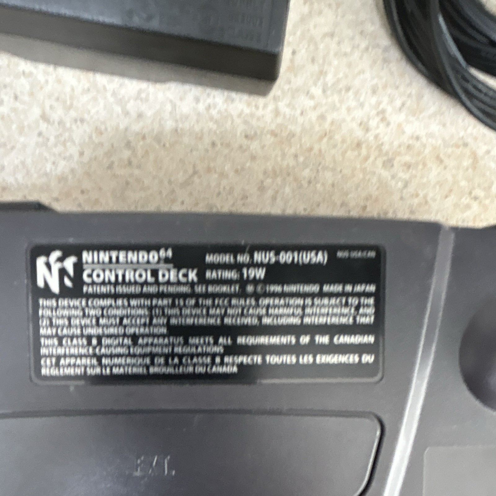 RGB Nintendo 64 NUS-001(USA) Console Black w/ 3 Controllers AV Cable Power