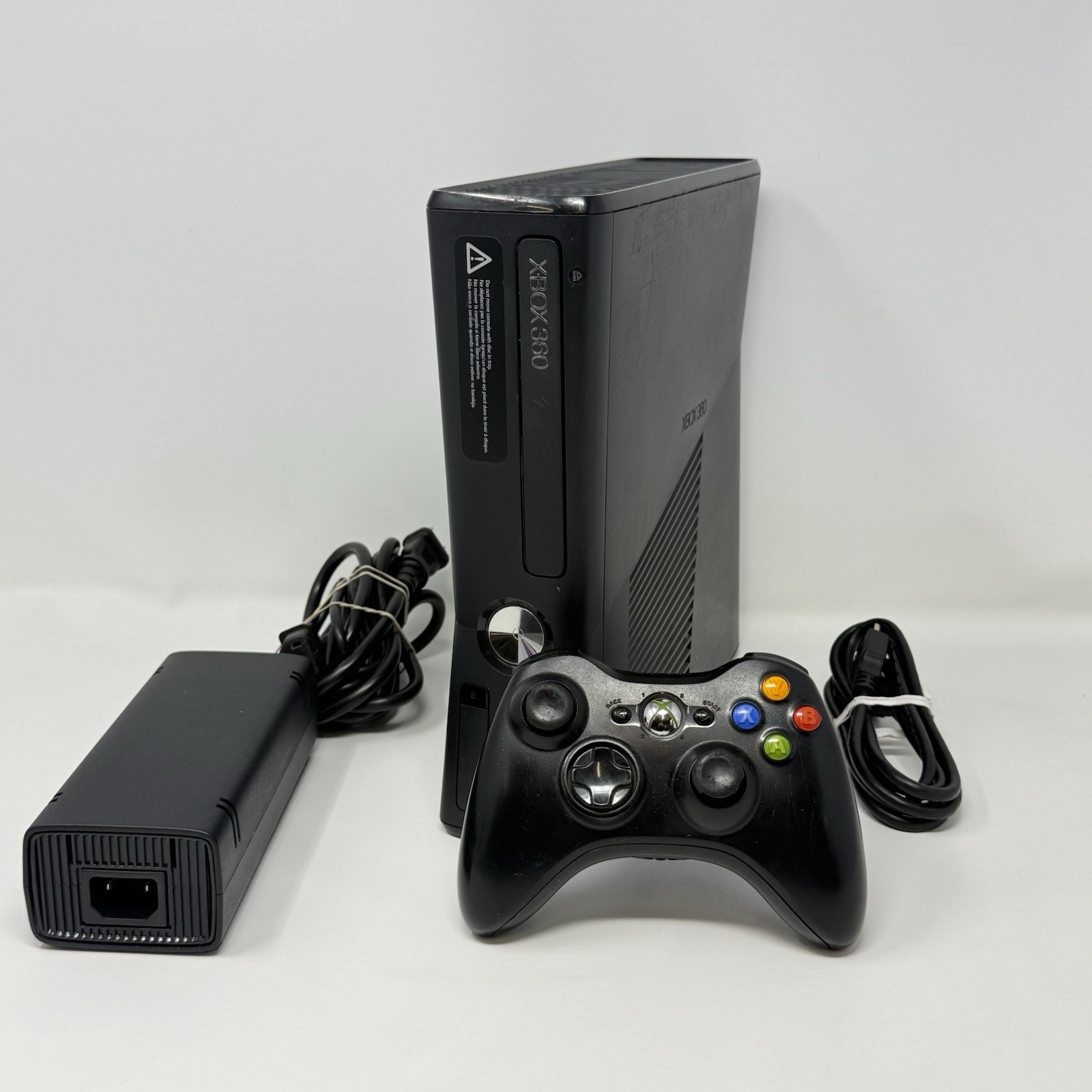 Microsoft Xbox 360 S Slim 1439 Console 250GB Bundle Controller Cable – Tested