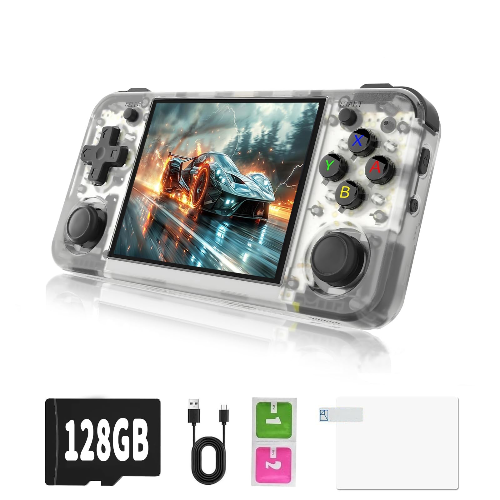 RG35XX H Game Console,3.5 Inch IPS Screen Built-in 64GB+128GB TF Card,with 33…