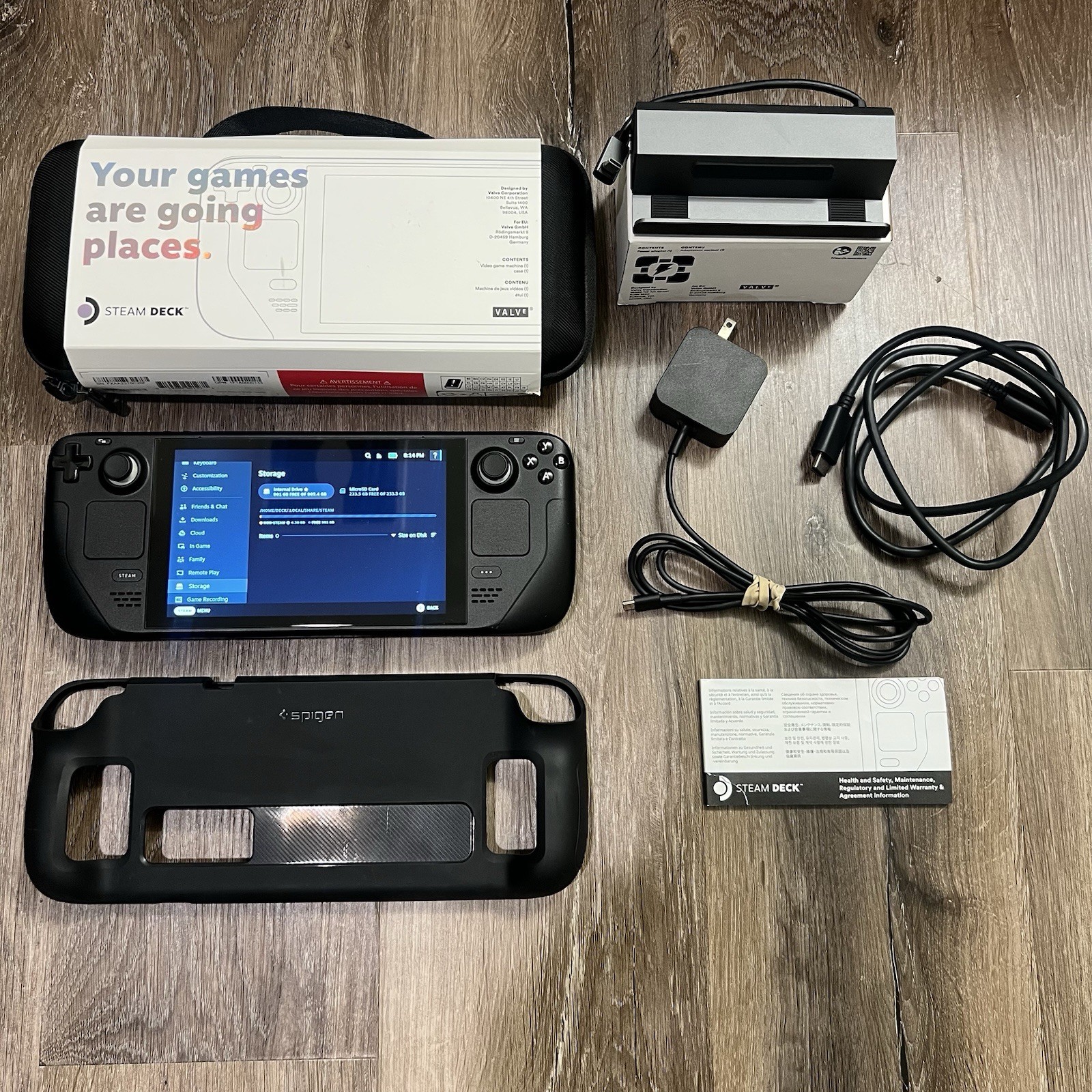 Valve Steam Deck LCD 1 TB Internal SSD, W/256GB SD Card, Dock/Case/Charger