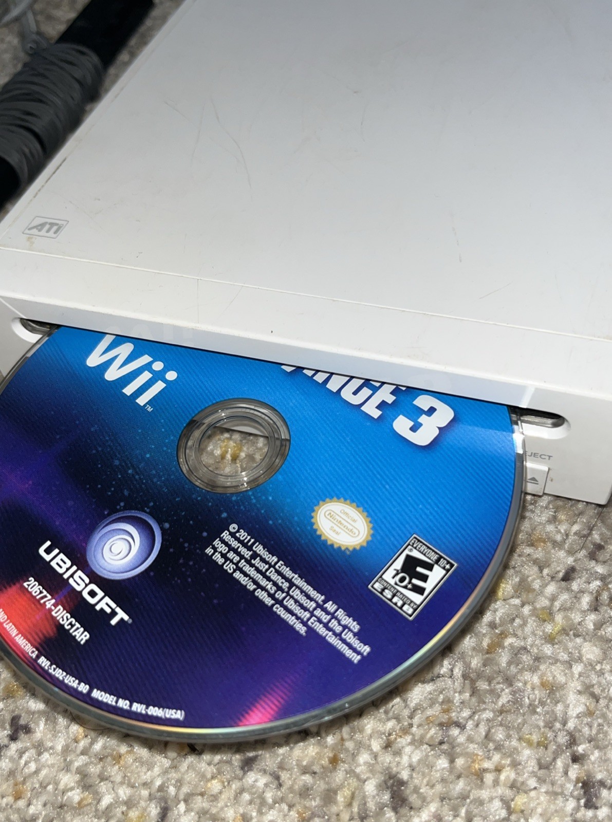 Nintendo Wii RVL-001 512 MB Home Console – White~Replacement/ Cords Included