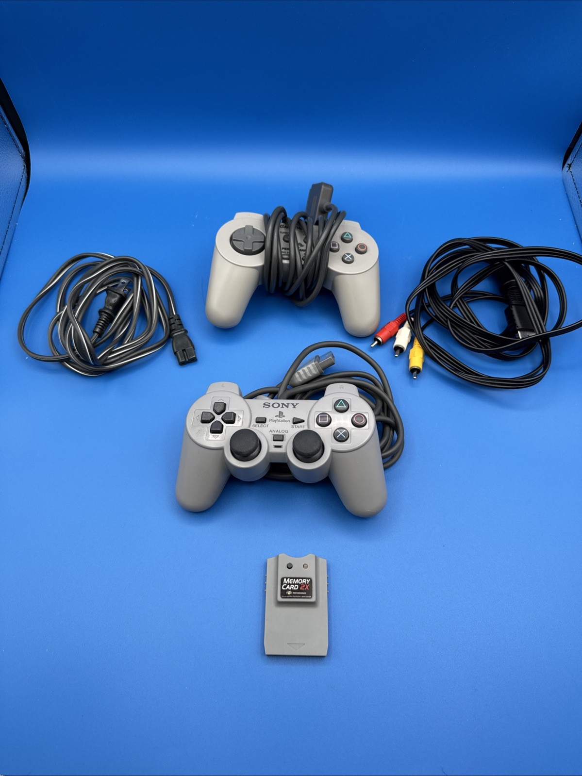 Sony PlayStation PS1 SCPH-7001 Bundle W/Demo Disk +8 Games, Xtra Controller, +