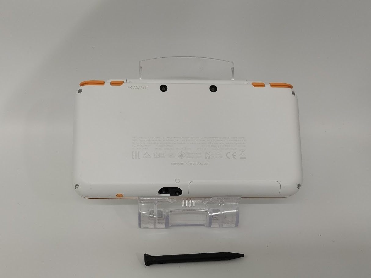 B7141 Nintendo new 2DS console LL XL Orange x White Japan w/box adapter pen fx