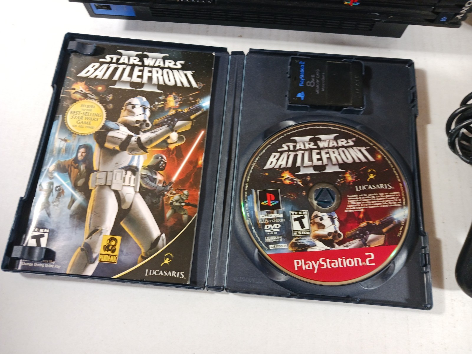 PlayStation 2 Console Bundle PS2 Lot Tested OEM Controller Battlefront II Set