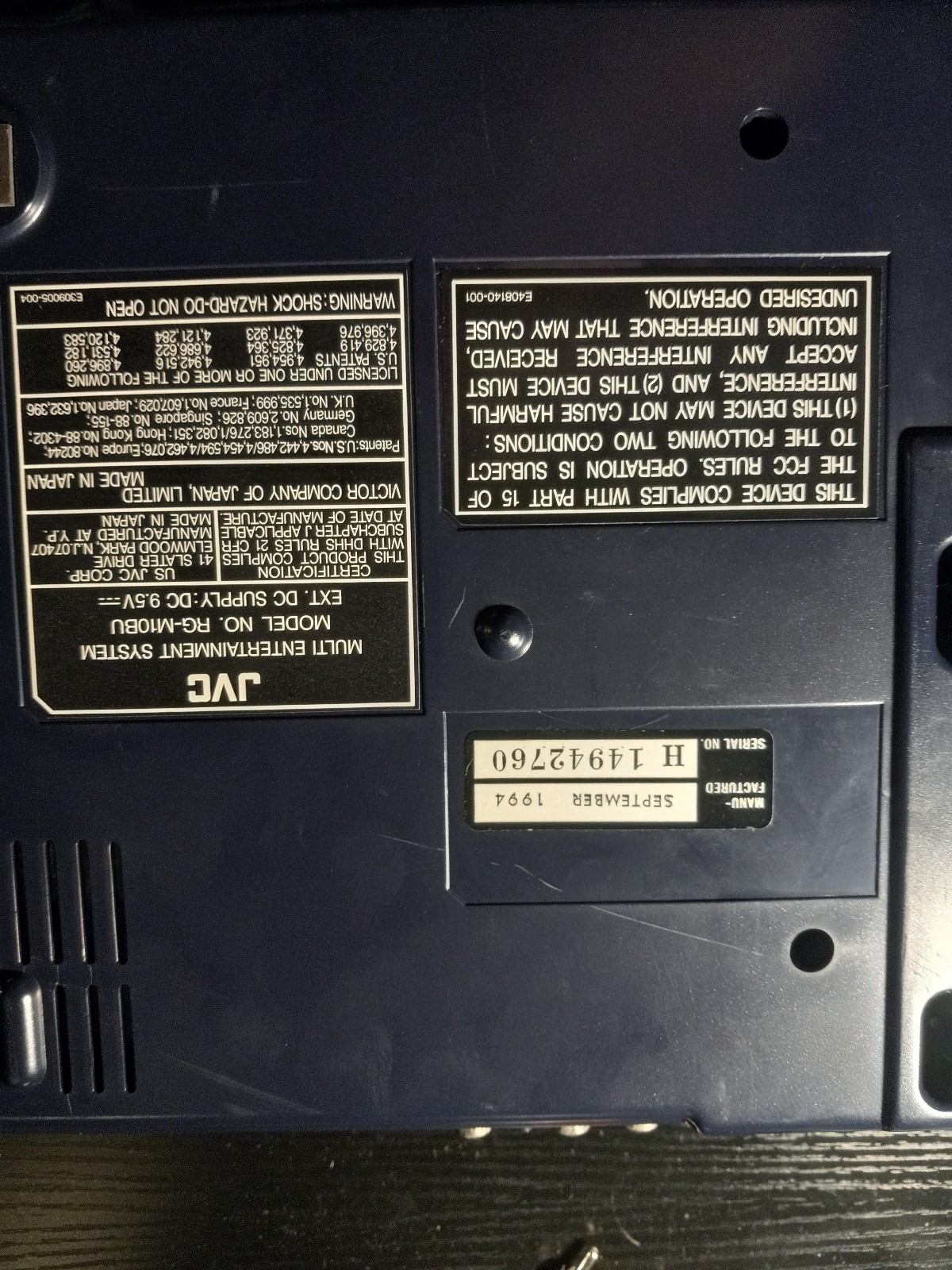 JVC X’Eye (Sega Genesis + Sega CD) with Controllers, Power Plug, and Games