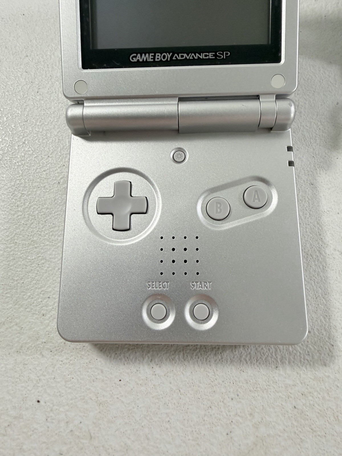 Nintendo Game Boy Advance SP AGS-001 Silver w/ Charger TESTED WORKING