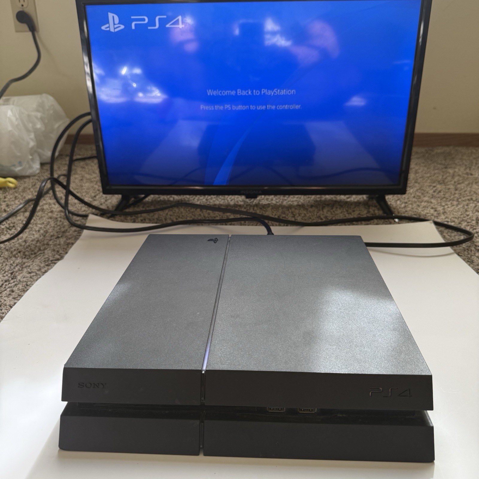 Sony PlayStation 4 PS4 500GB Black Console Factory Reset Tested W/ Power & HDMI