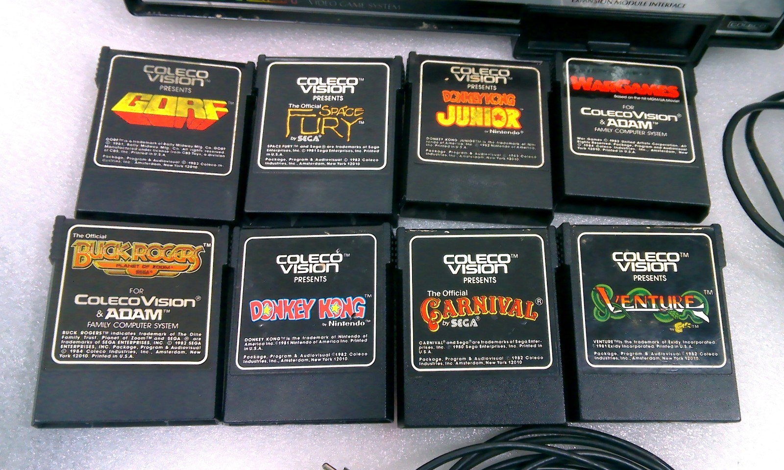 ColecoVision Console With Eight Games Donkey Kong – AS IS Untested
