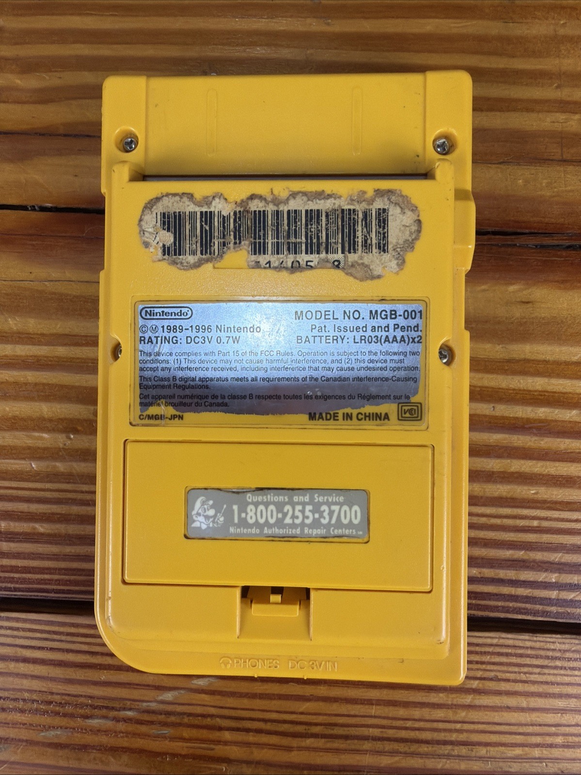 Nintendo Game Boy Pocket Yellow Model MGB-001 Non-Working Parts Only