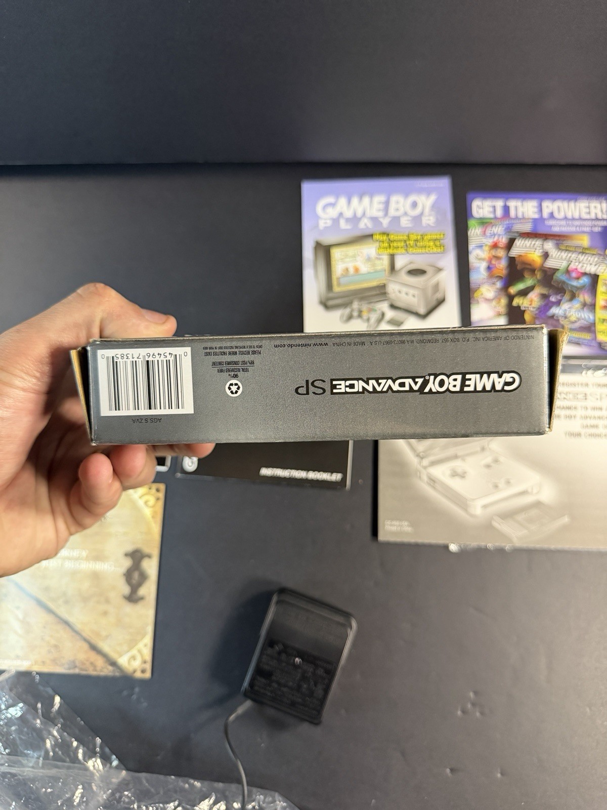 Platinum Nintendo Game Boy Advance SP (AGS-001) Complete In Box Tested & Working