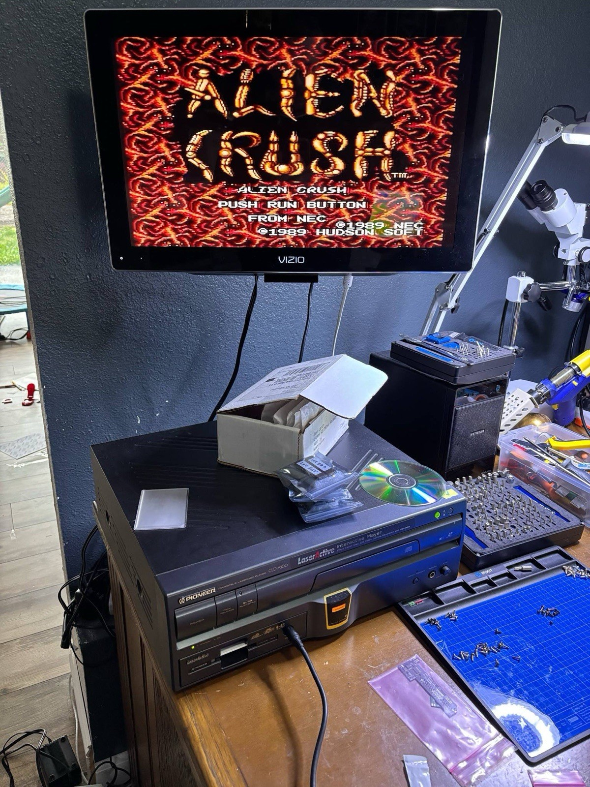 Pioneer Laser Active PAC-N1 PC Engine PC Engine Duo, Recapped, Tested, READ!