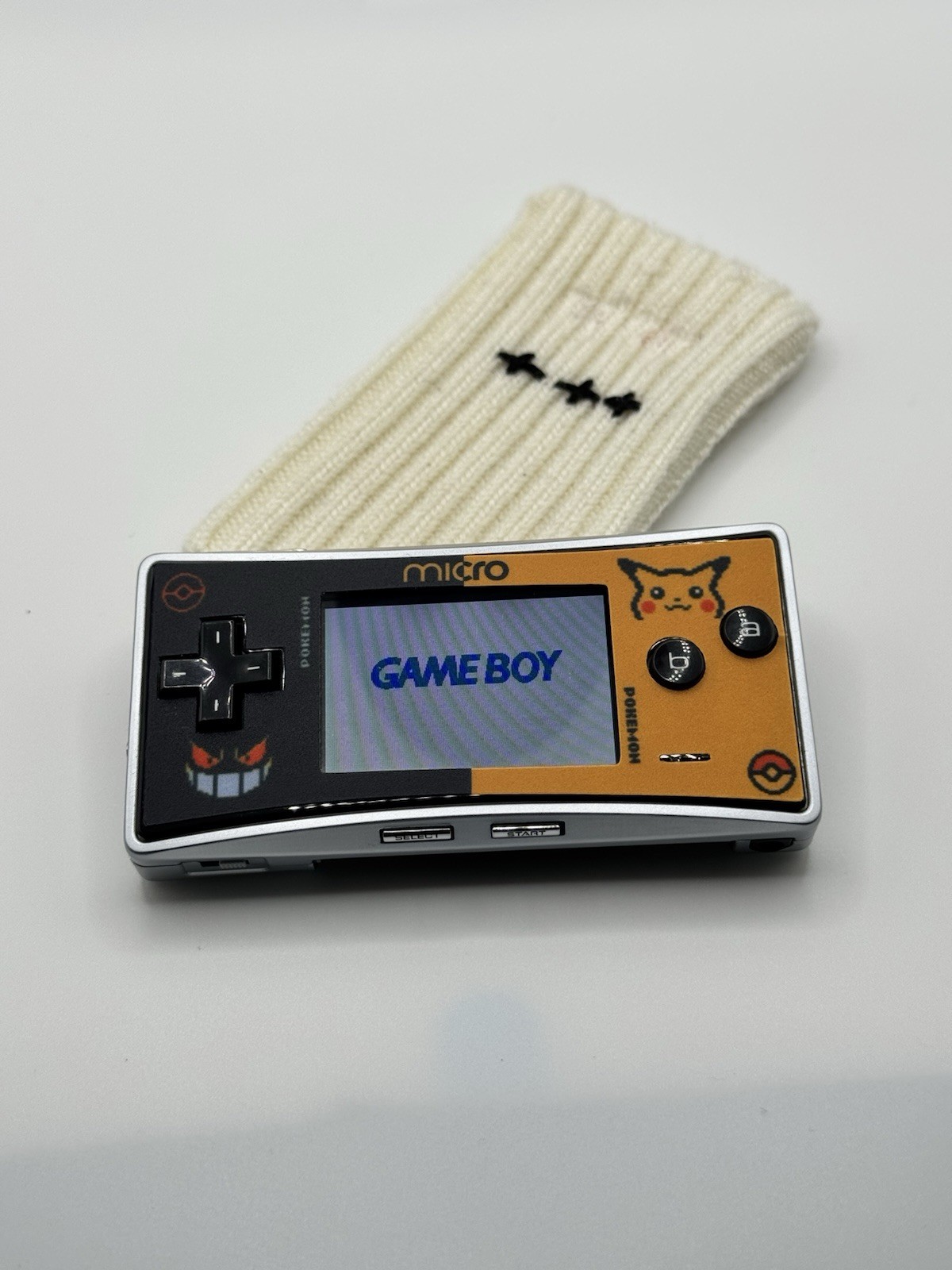 Nintendo Game Boy Micro Pokemon Edition Silver w/ Cloth Pouch