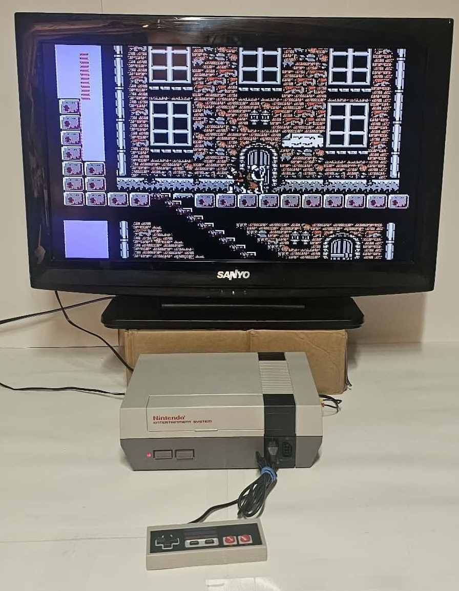 Nintendo NES Console NES-001 Tested Working w/ Controller Cables 60-Day Warranty