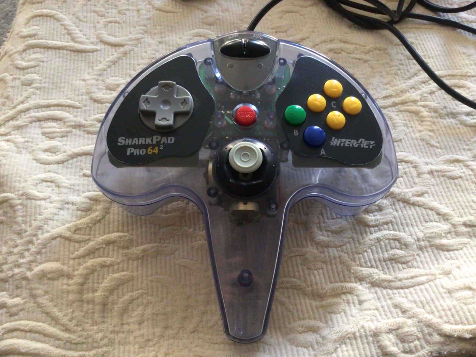 Nintendo 64 Console with wires-two first part controllers-one third party
