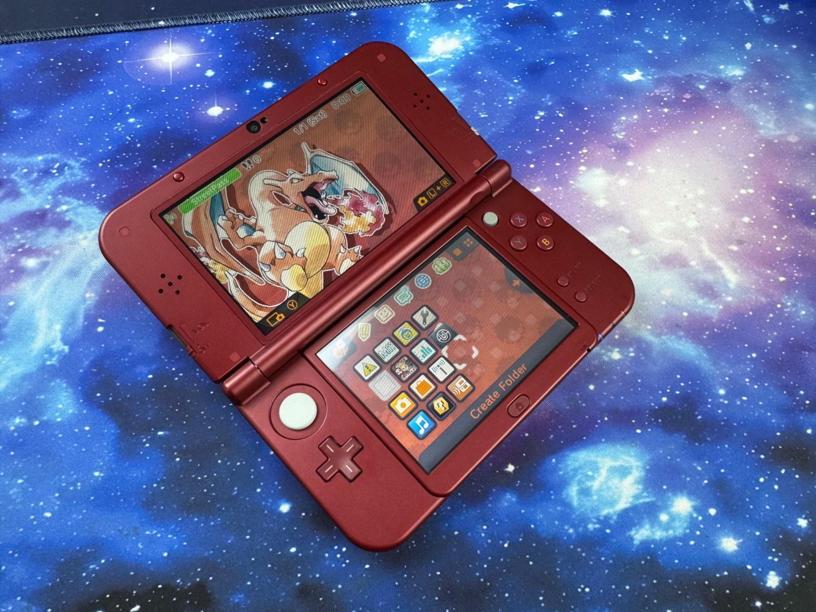 LOOPY USB-C INBUILT CAPTURE CARD Red New Nintendo 3DS XL Console 128gb REGFREE