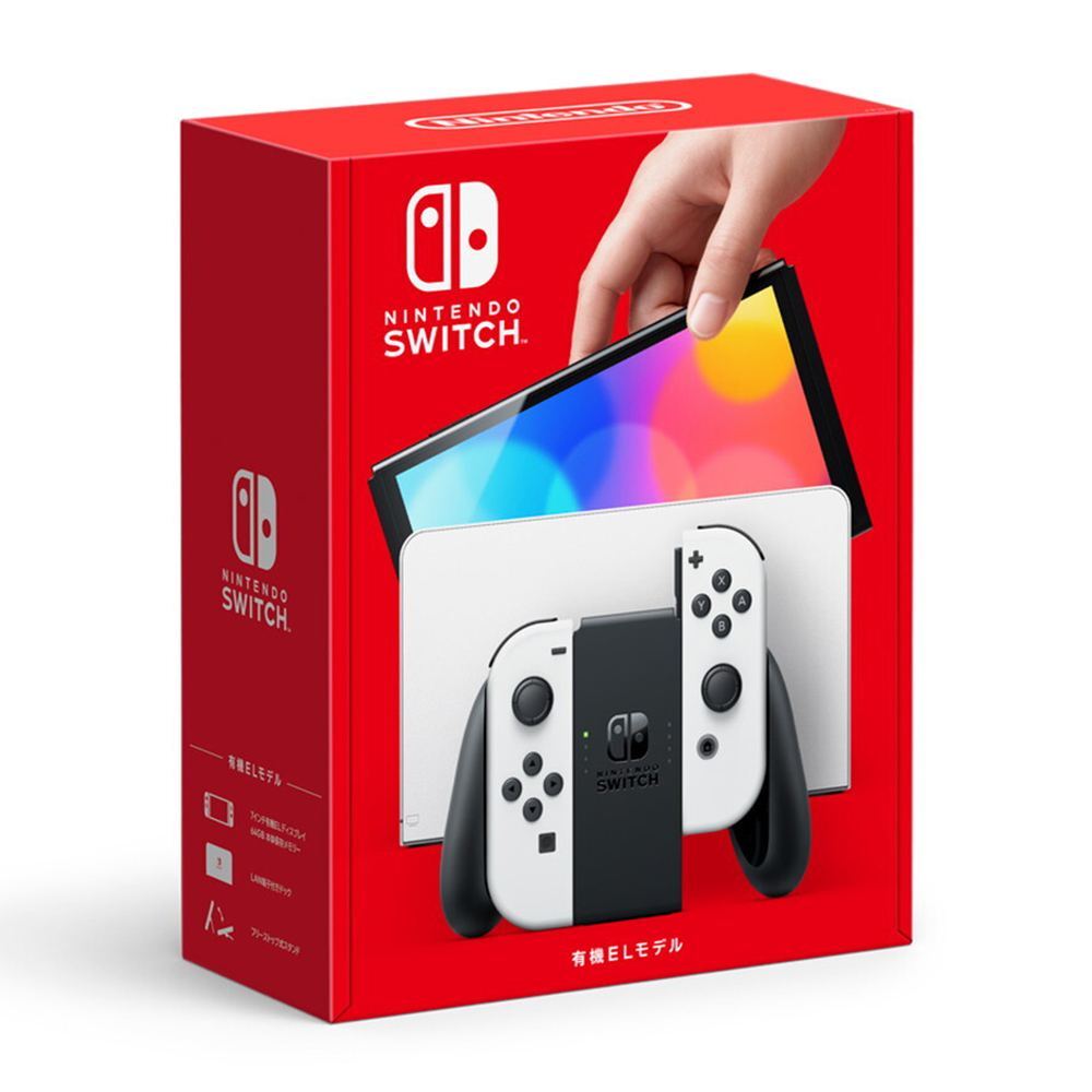 Nintendo Switch OLED 64GB White Console + 🛡️ Screen Protector & SD Card Bundle