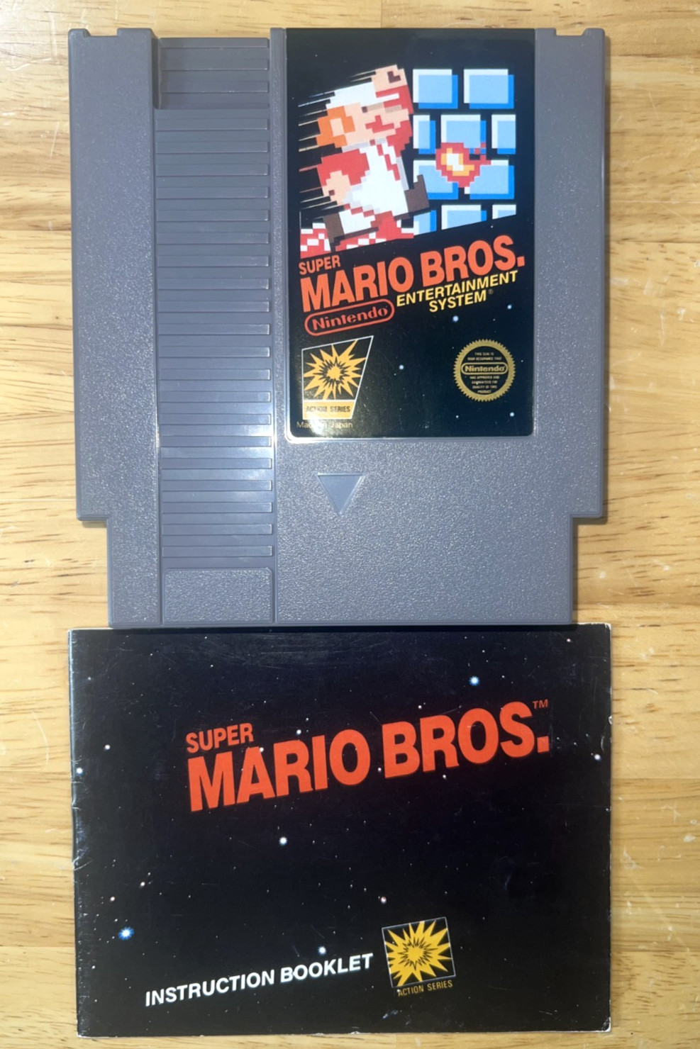 1986 Nintendo NES CONTROL DECK Super MARIO Bros. BOX Set SERVICED +TESTED! NICE!