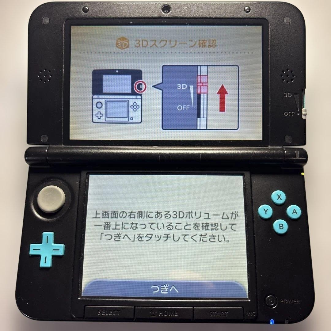 Nintendo 3DS XL LL Limited Pack Turquoise x Black Console USB cable Japanese ver