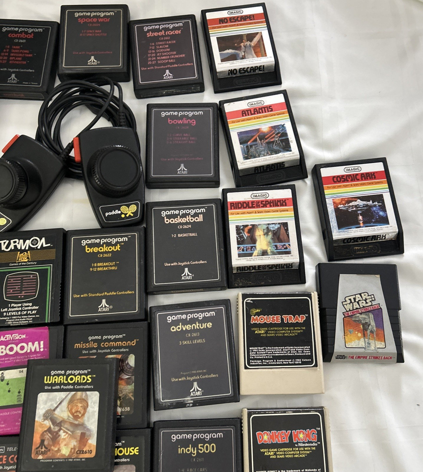 Atari 2600 JR Rainbow Console w/ Paddles, 48 Games & Some Manuals