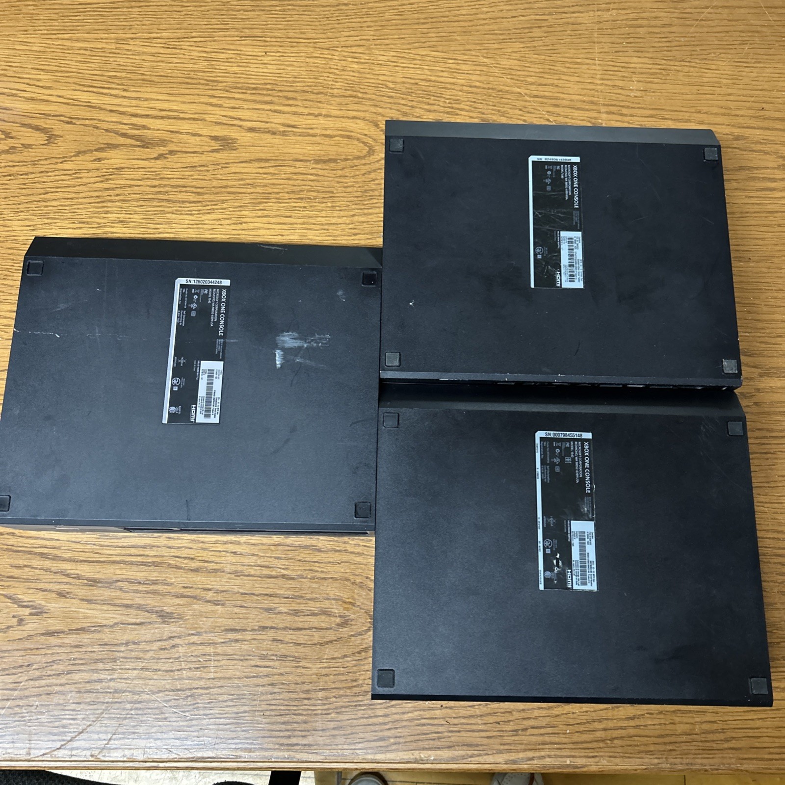 Lot Of 3 Defective Microsoft Xbox One System Consoles For Parts AS-IS UNTESTED