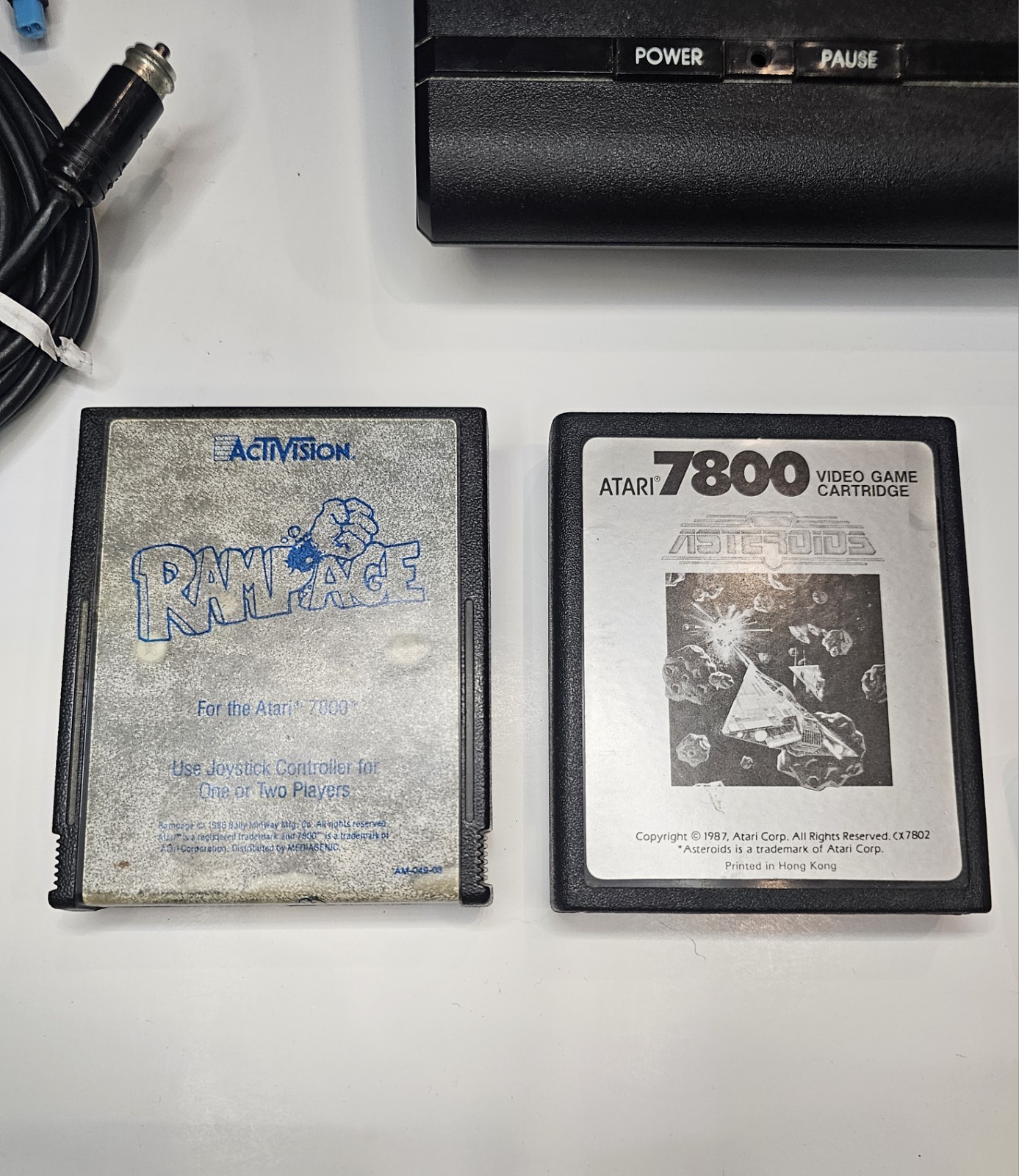 Atari 7800pro System Bundle With Controller and Games (Rampage) Tested & Working