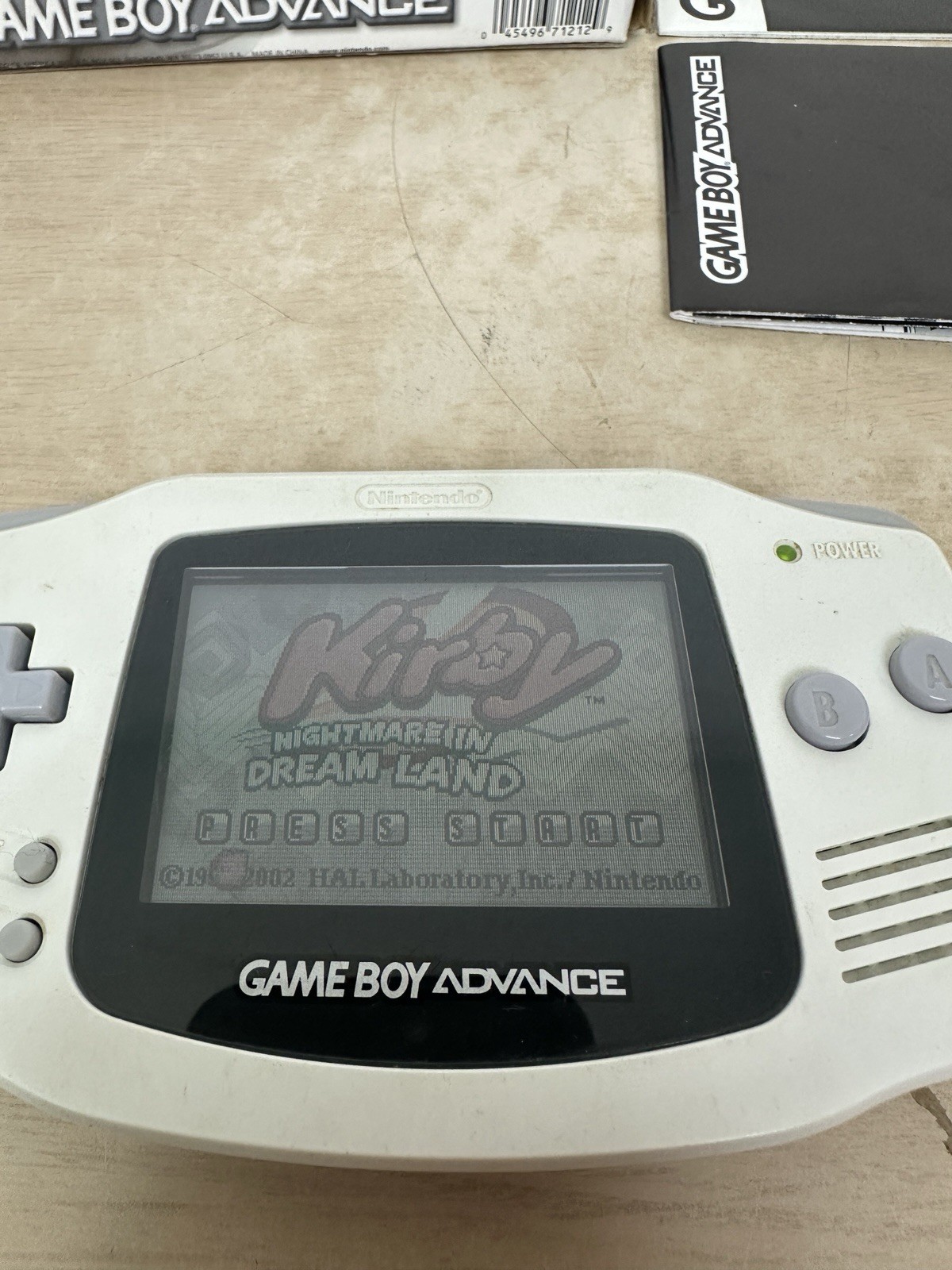 Nintendo Game Boy Advance AGB-001 Arctic White GBA Complete in Box CIB – WORKS!